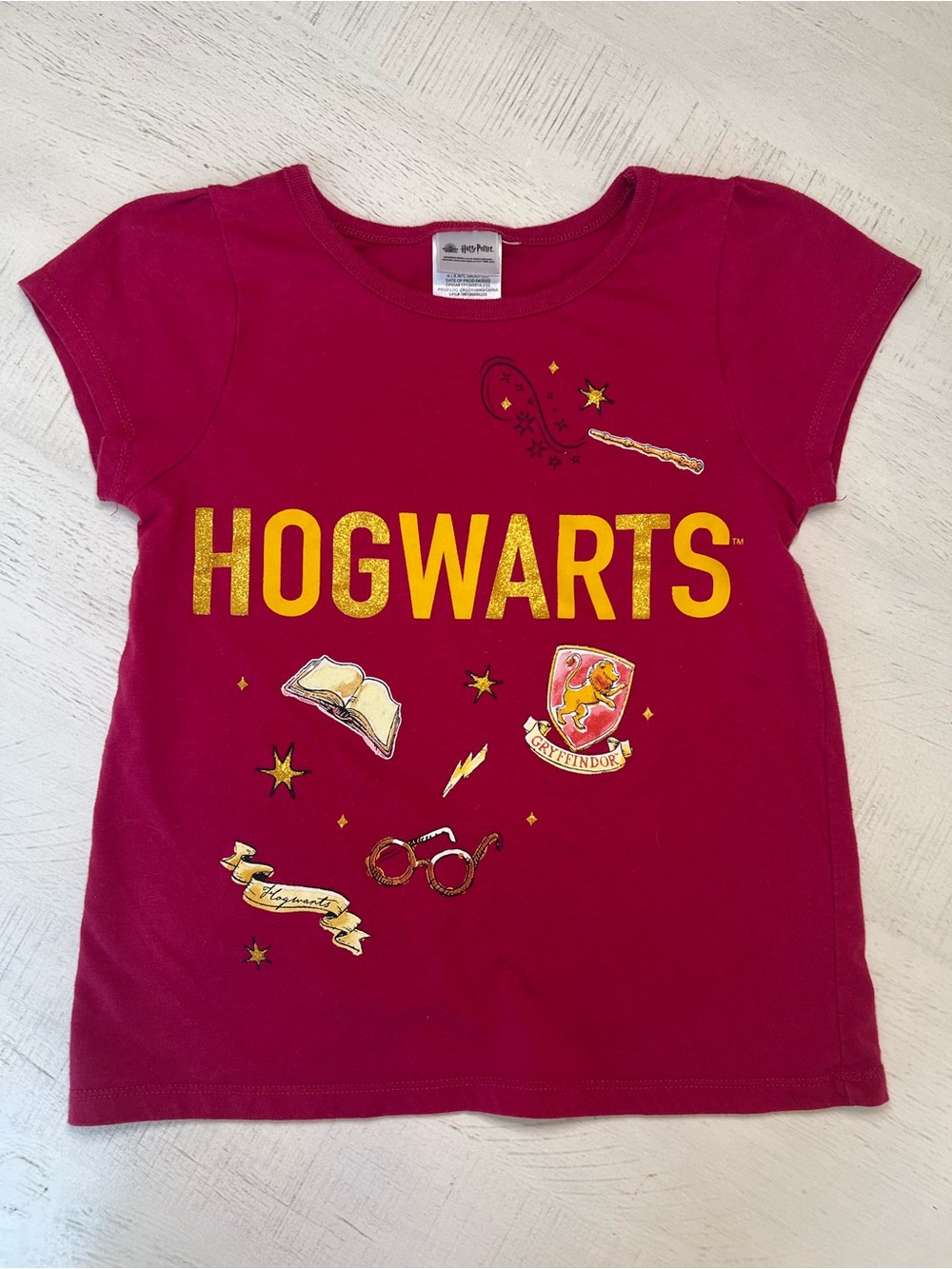 Hogwarts Gryffindor Short Sleeve Kids Tee - Red